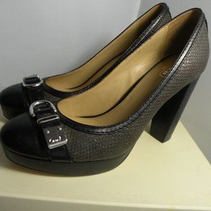 Coach Tinsley Metallic EMB Heels 9.5 Women's A3708